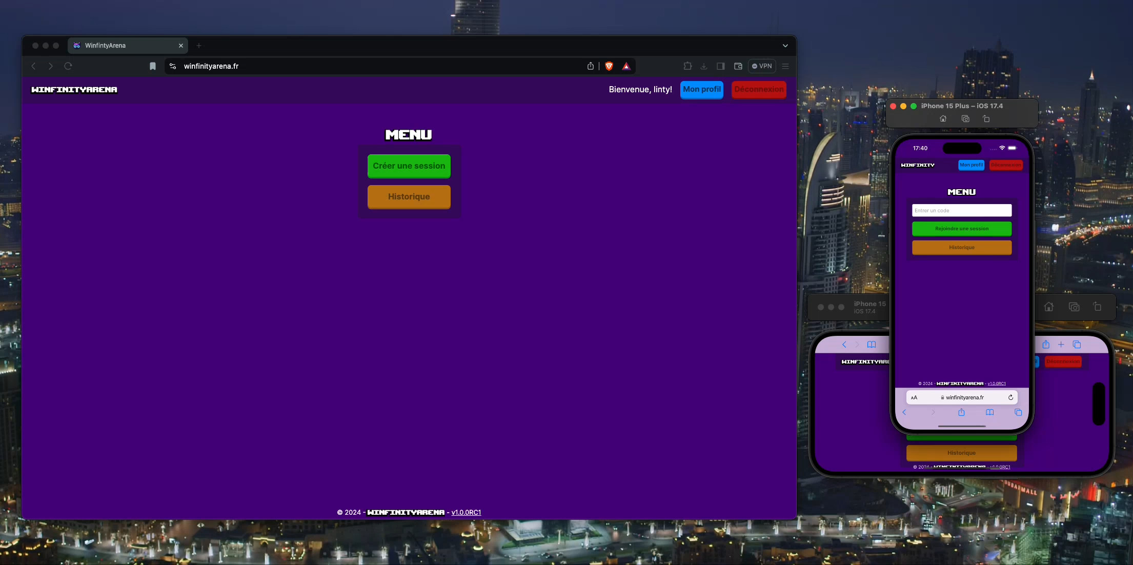 Projet WinfinityArena